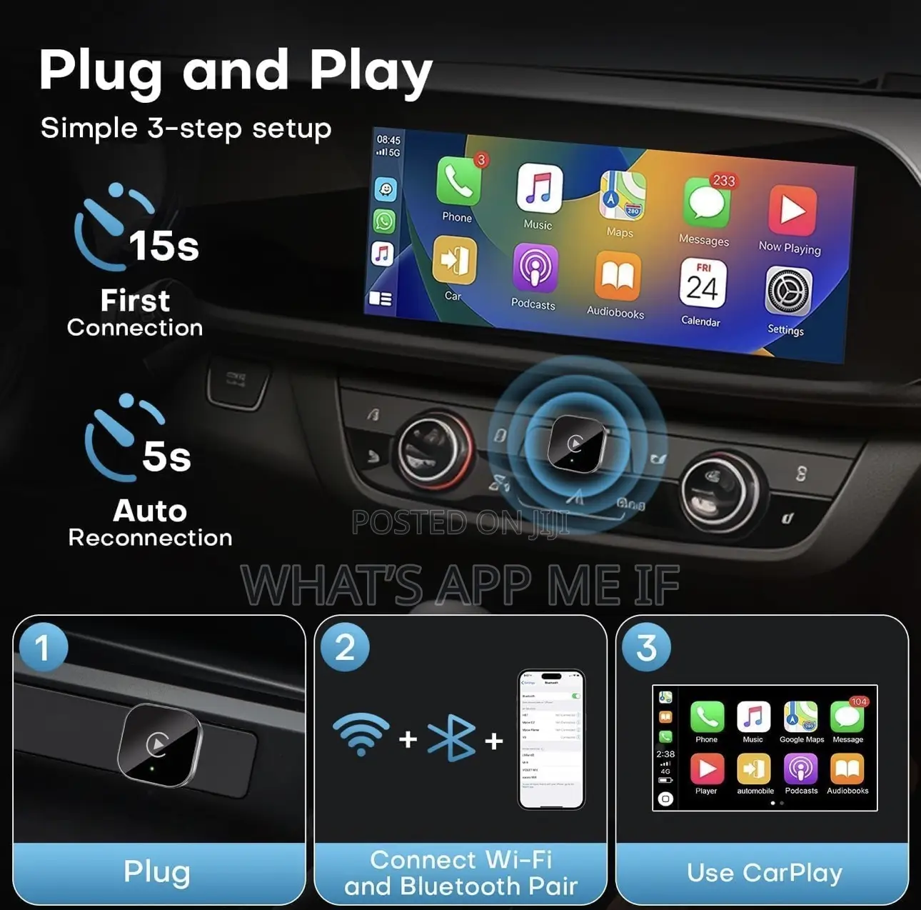 2026 Upgraded Wireless Carplay Adapter,Effortlessly