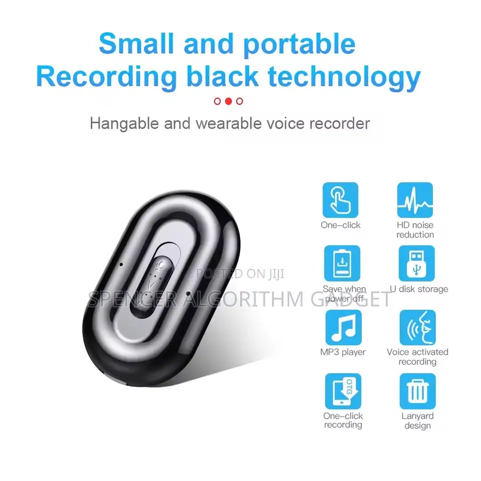 Magnetic Ornament Hd Voice Recorder 50hrs After Charge