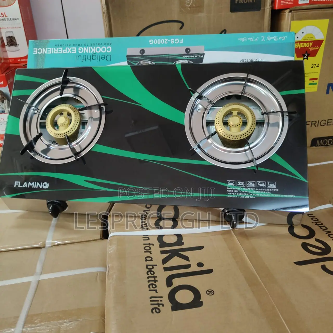 Mega Price Drop on Our Authentic 2 Burner Glass Top Flamino Gas Stove
