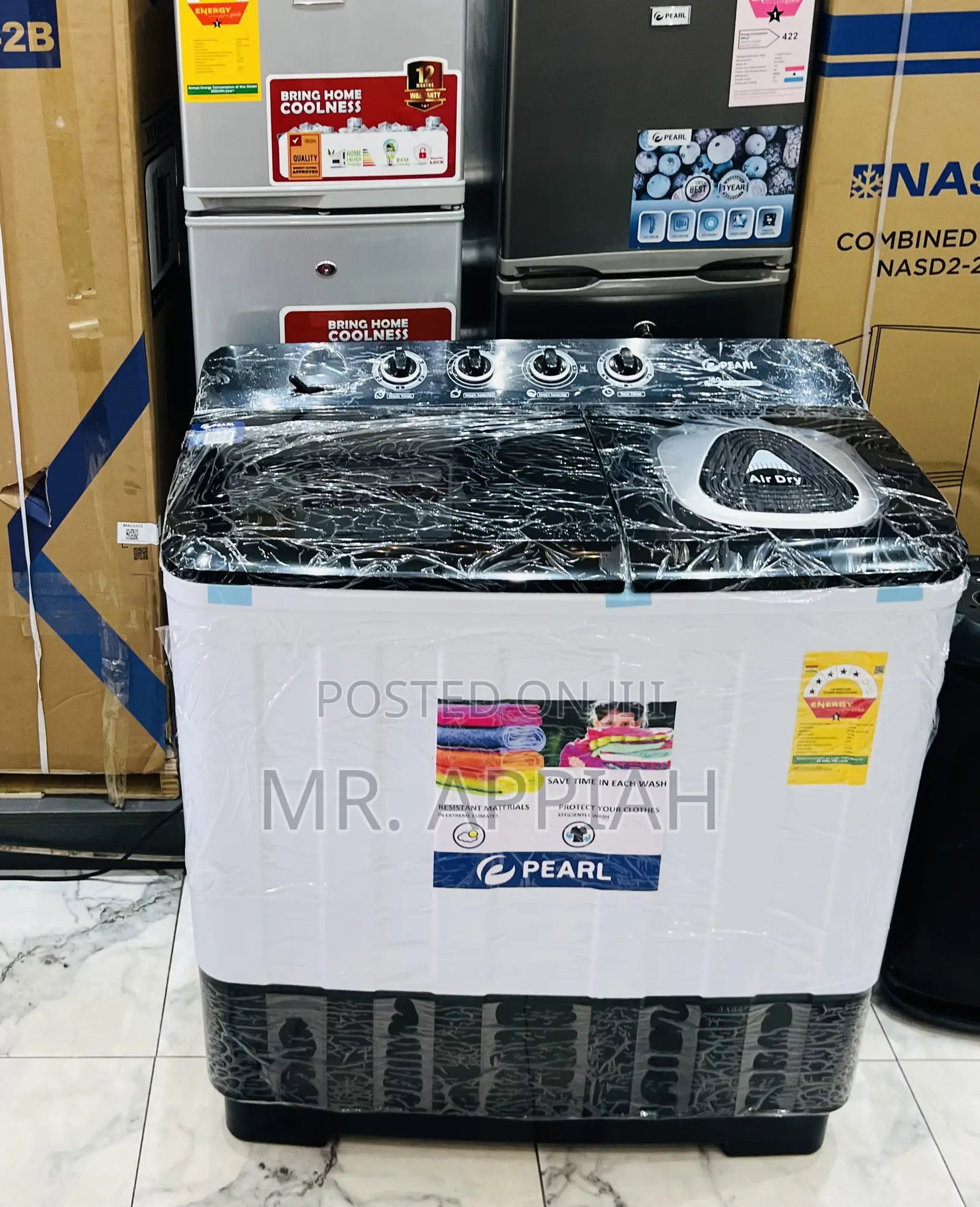 Extremely Unique Pearl Twin Tub Washing Machine(Spin Dry) White