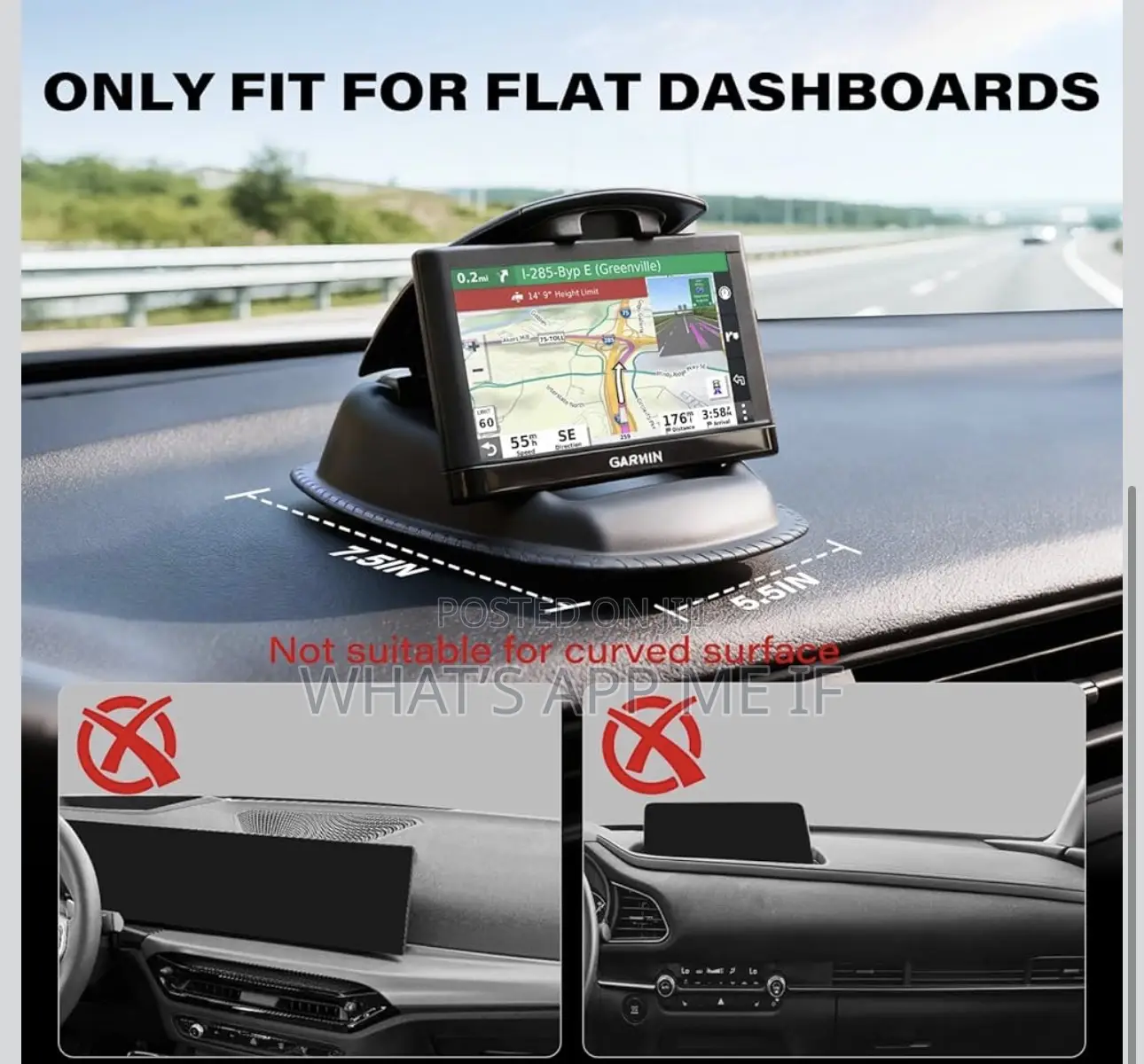Ps2car GPS Car Truck Mount, Non-Slip GPS Bean Bag Dash Mount 2-in-1