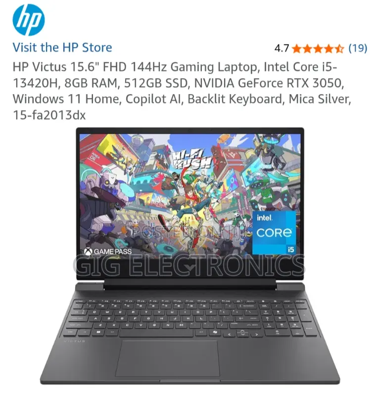 New Laptop HP Victus 15 8GB Intel Core i5 SSD 512GB