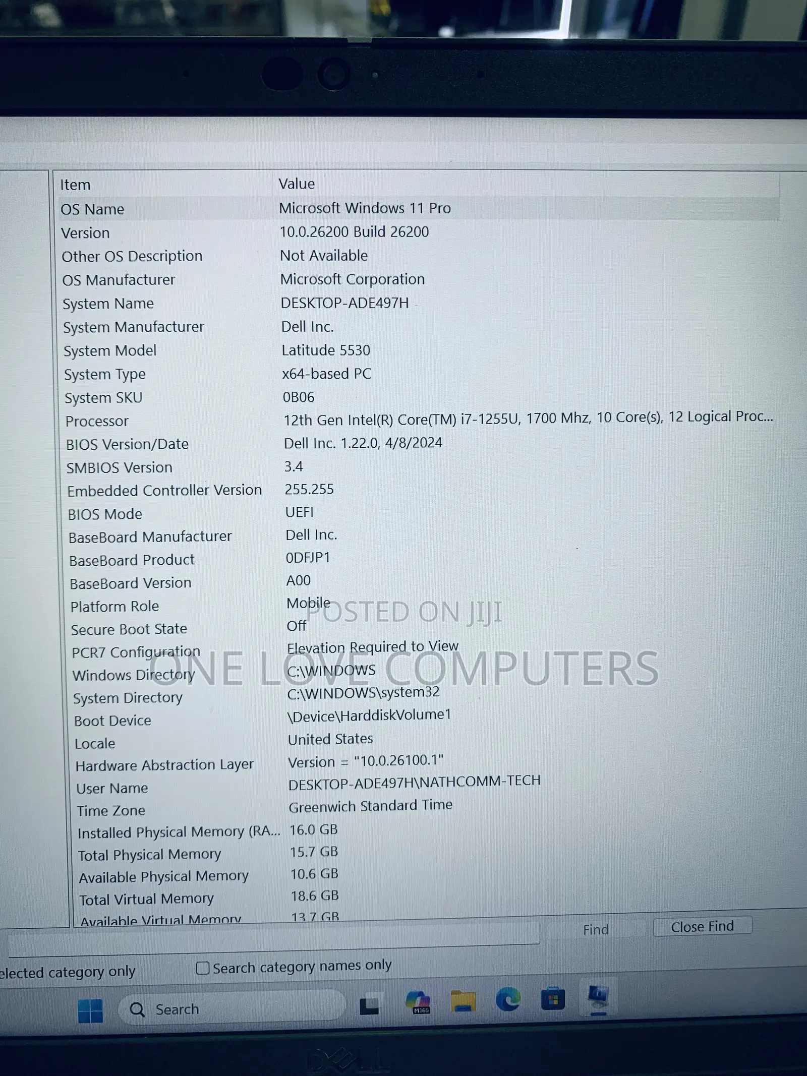 Laptop Dell Latitude 5530 16GB Intel Core i7 SSD 256GB