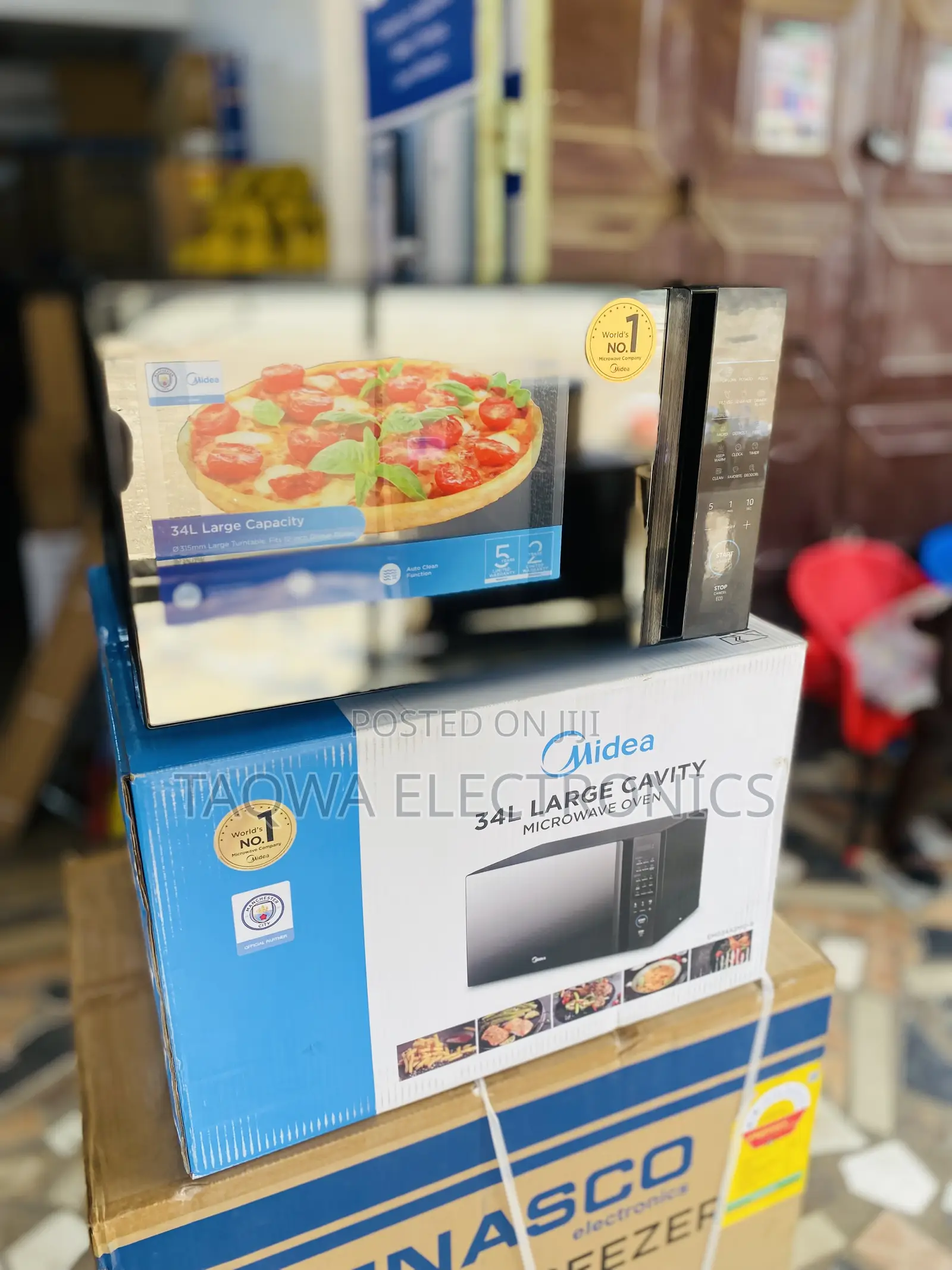 Black Color Midea 34 Litres Microwave Oven