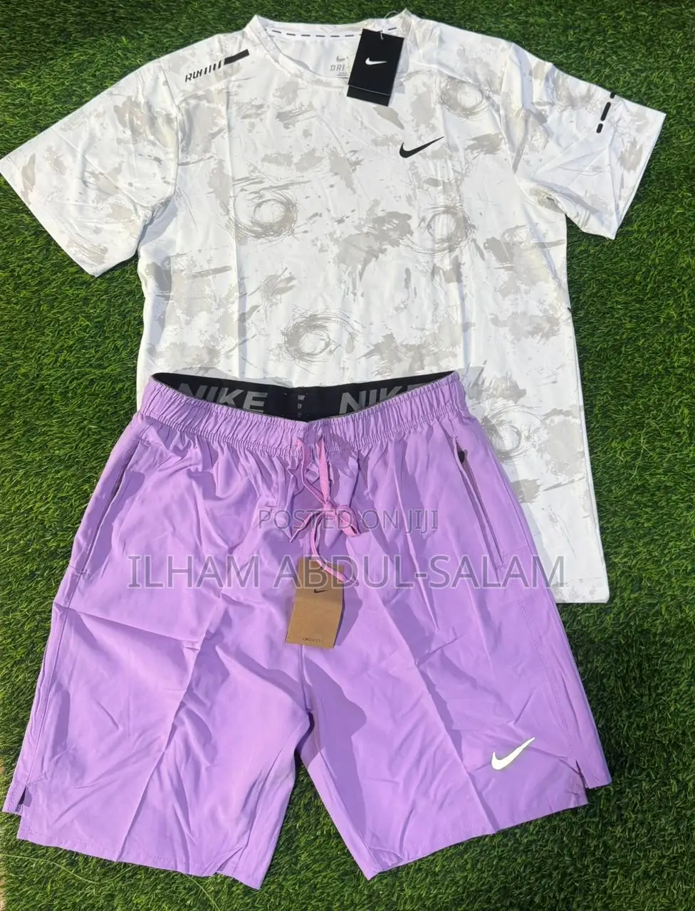 Nike White Top and Purple Short