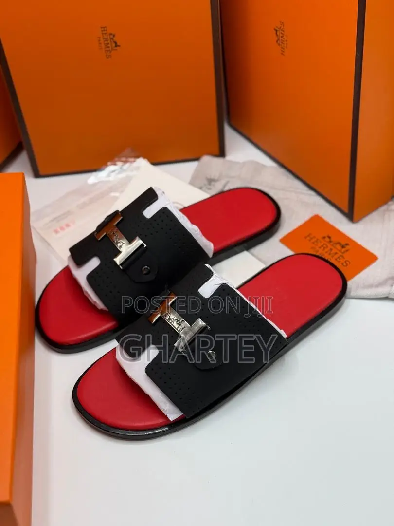Premium Designer-Inspired Leather Slide Sandals – Effortless Luxury