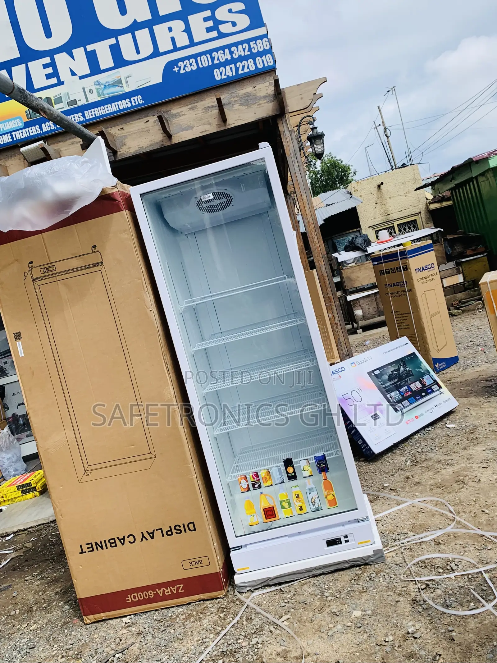 Original White Zara-600dfg Display Fridge 591ltr
