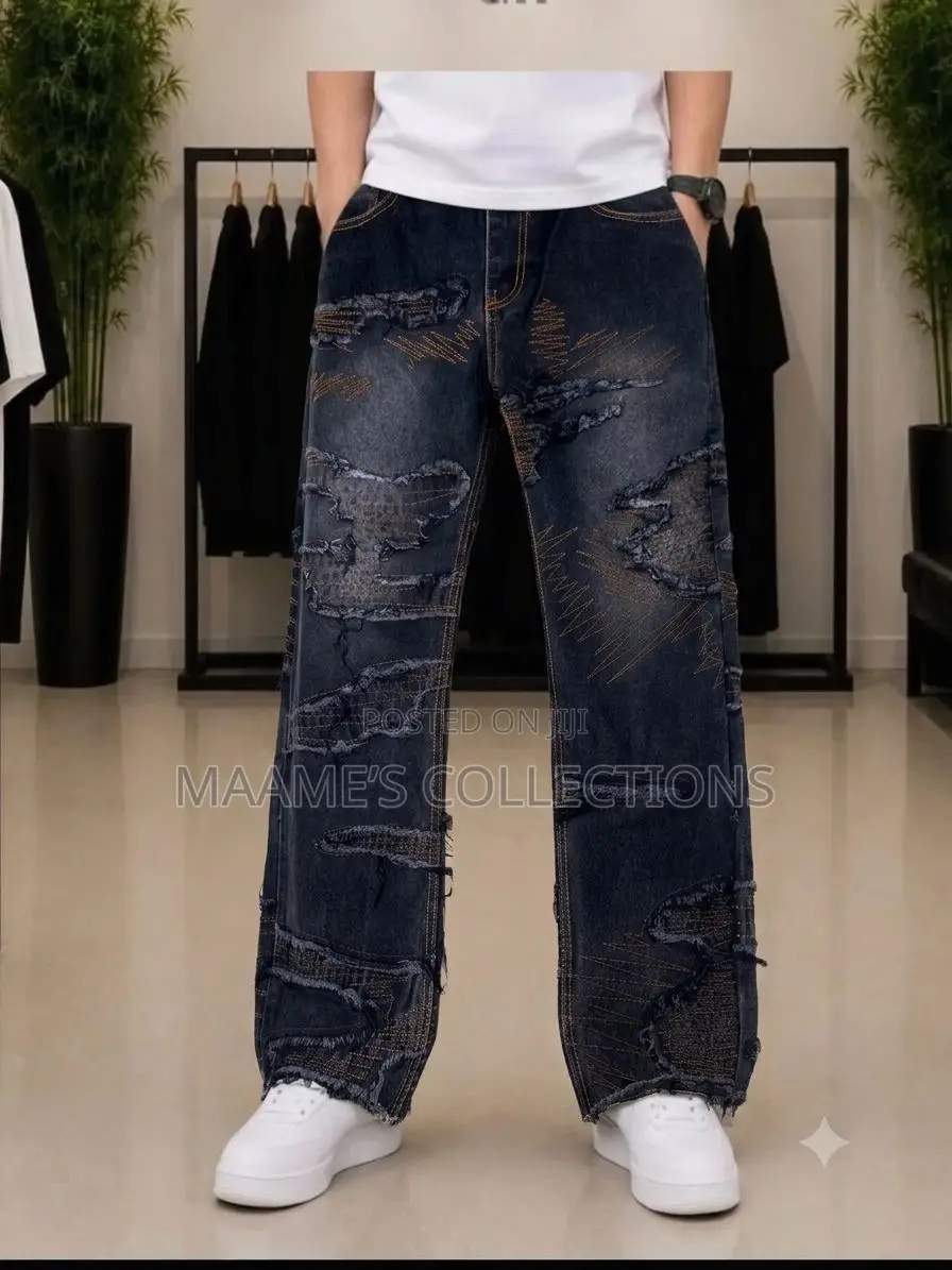Denim Wide Leg Baggy Jeans