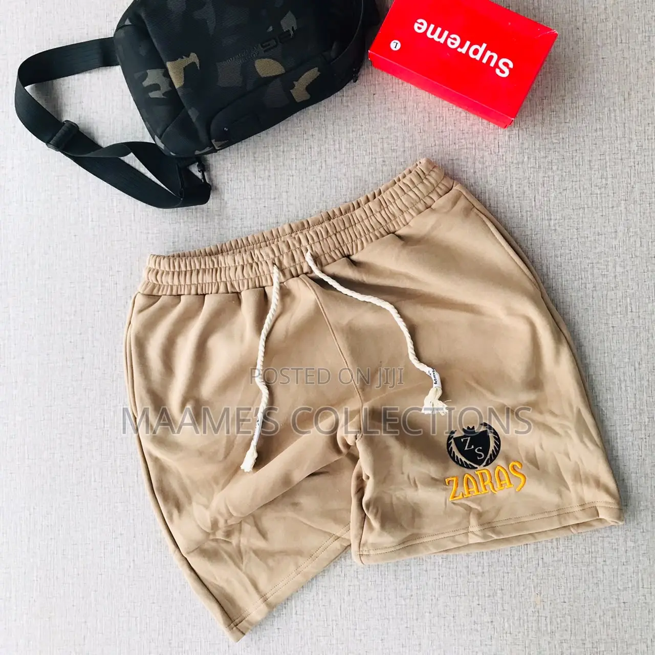 Men's Geometric Pattern Shorts, Drawstring Waist With Pockets