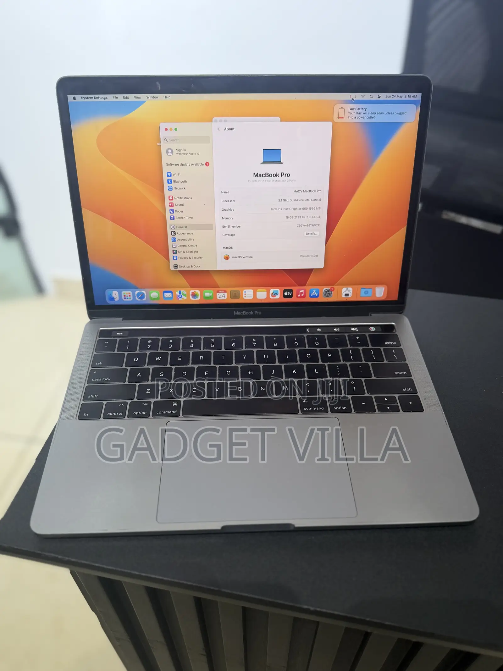 Laptop Apple MacBook Pro 2018 16GB Intel Core i5 SSD 512GB
