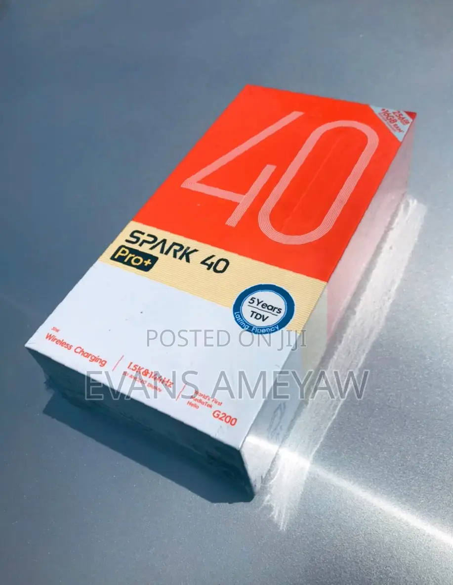 New Tecno Spark 40 Pro+ 256 GB Black