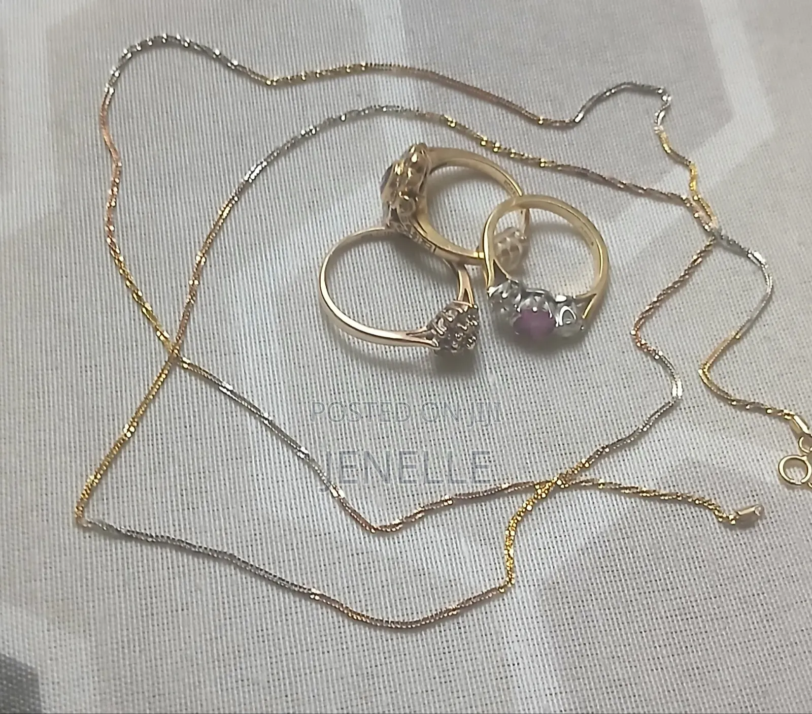  Tri Colour Solid Gold Necklace.