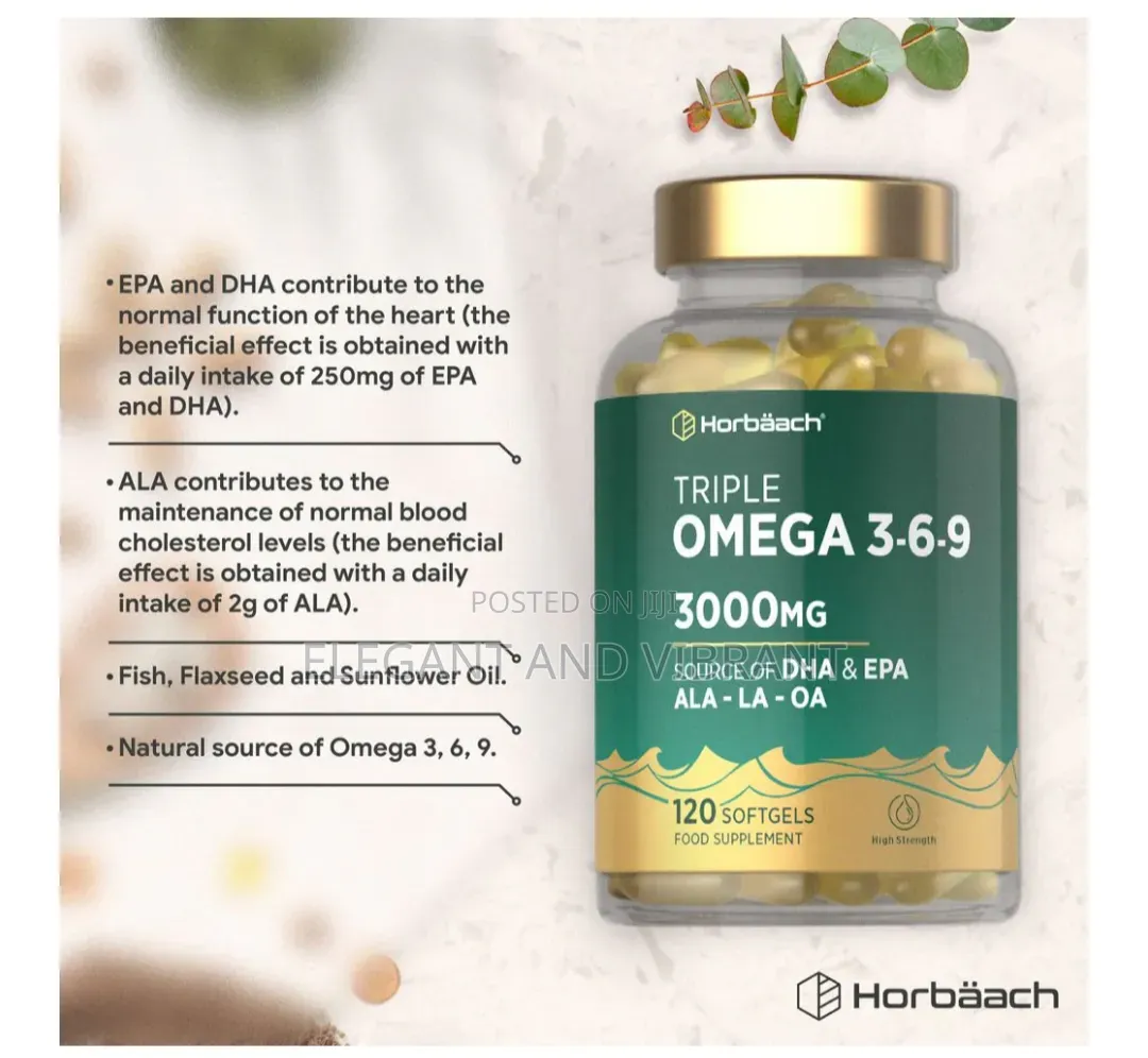 Omega 3-6-9 3000 Mg With Epa, Dha Ala | 120 Softgels