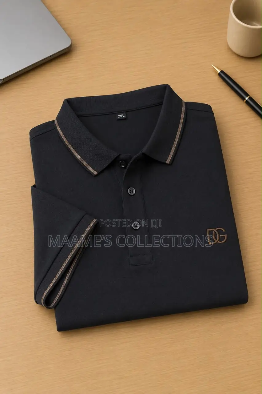 Dolce and Gabbana Lacoste Regular Fit Striped Collar Polo Shirt