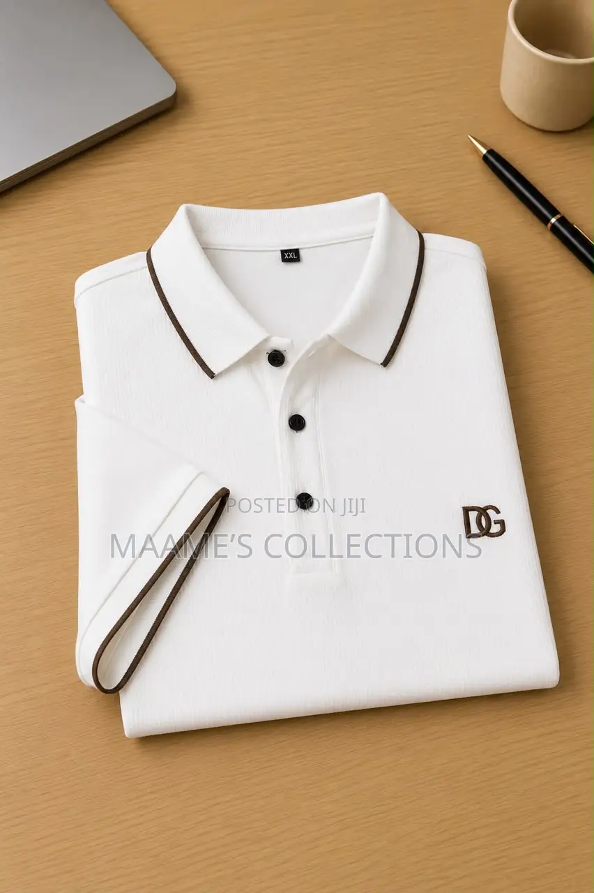 Dolce and Gabbana Lacoste Regular Fit Striped Collar Polo Shirt