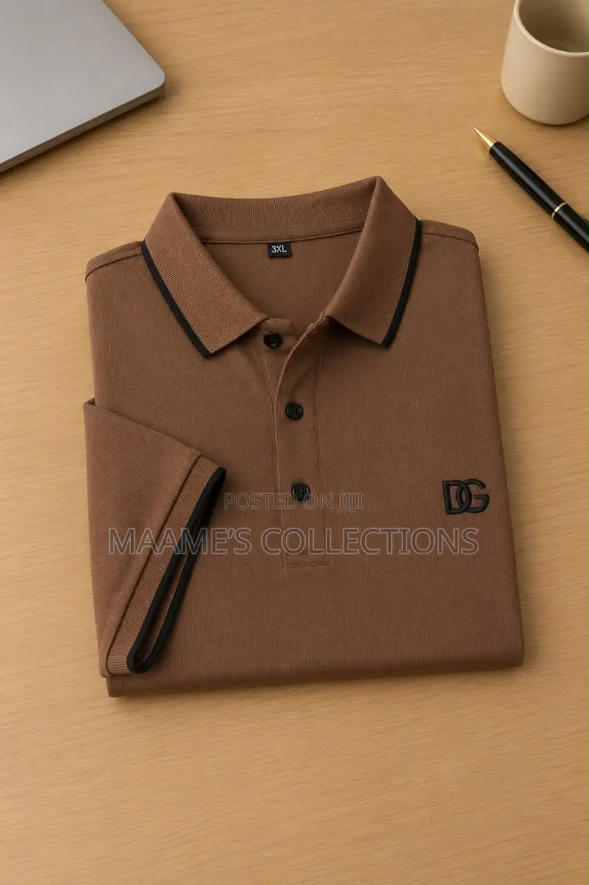 Dolce and Gabbana Lacoste Regular Fit Striped Collar Polo Shirt