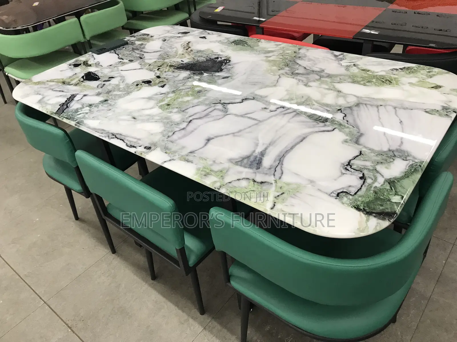 Imported Jade Cloud Marble Coffee Table