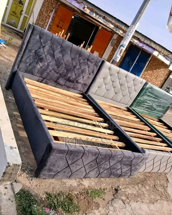 Luxury Fabric Upholstered Bed Frame – Brand New