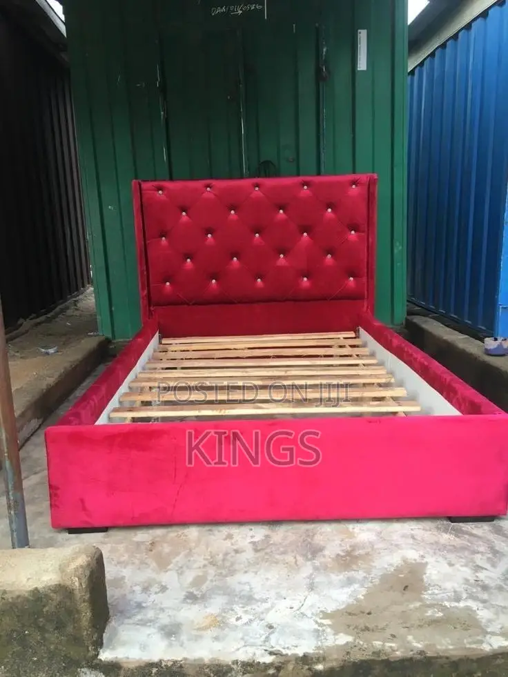 Luxury Fabric Upholstered Bed Frame – Brand New