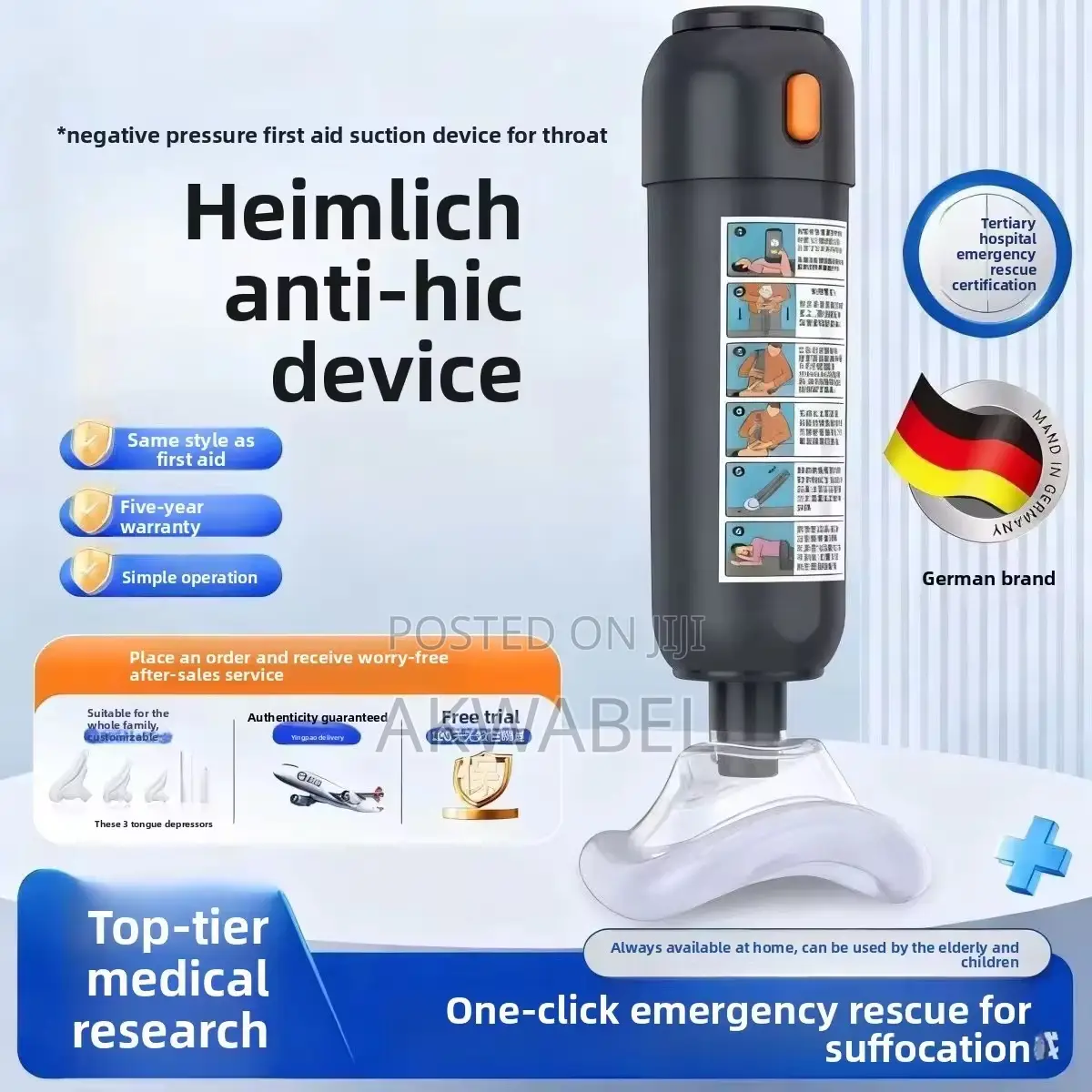 Heimlich Anti-Choking Device First Aid Suction Tool for Kids Adults