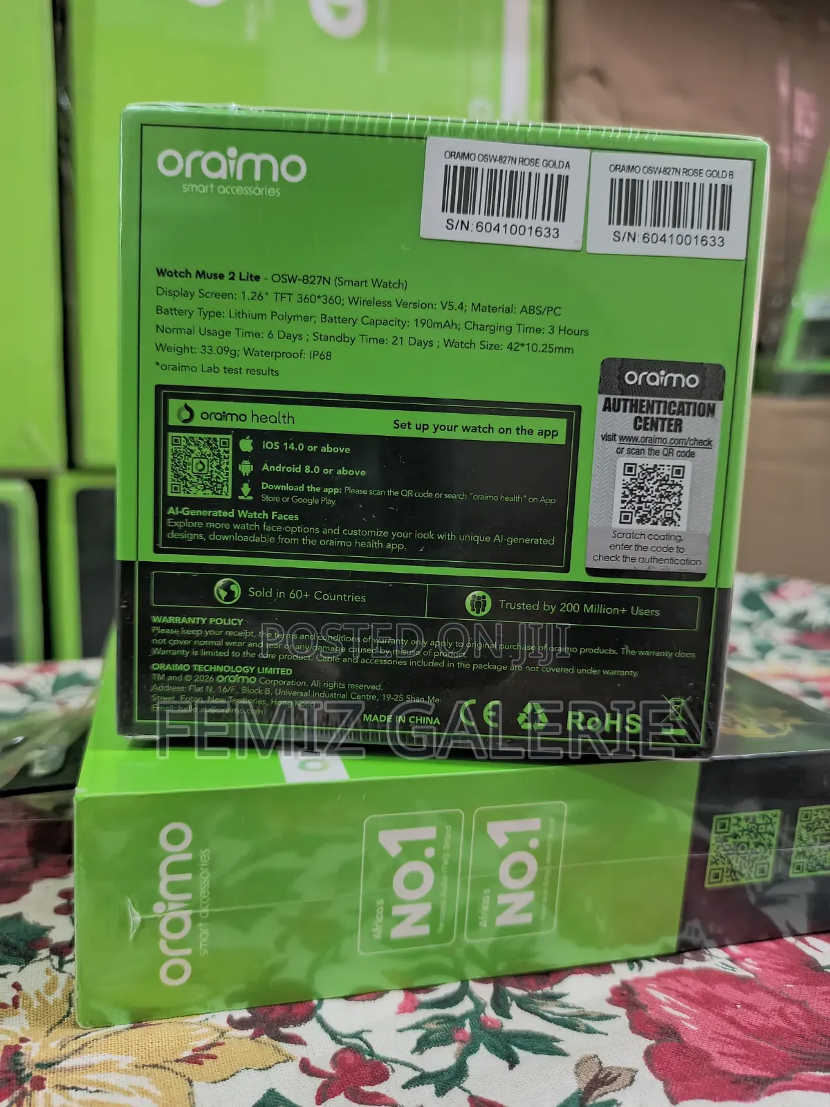 Oraimo Watch Muse 2 Lite 1.26'' Ip68 Chic Versatile Smart Watch