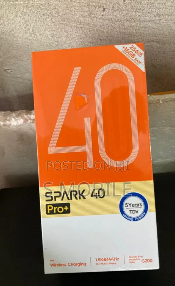 New Tecno Spark 40 Pro+ 256 GB Black