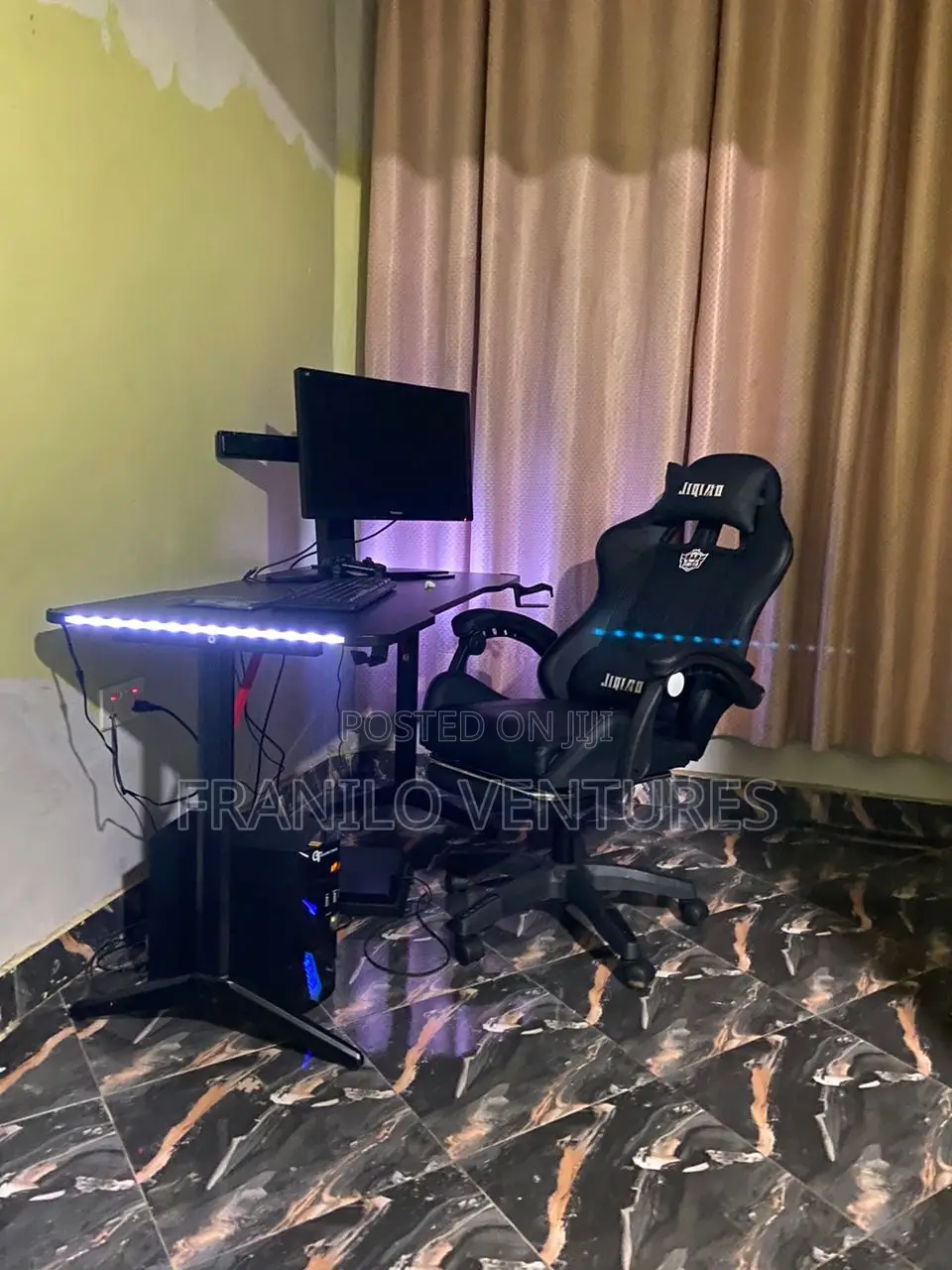 Combo- RGB Gaming Desk (1.2m) and Game Chair With Massage