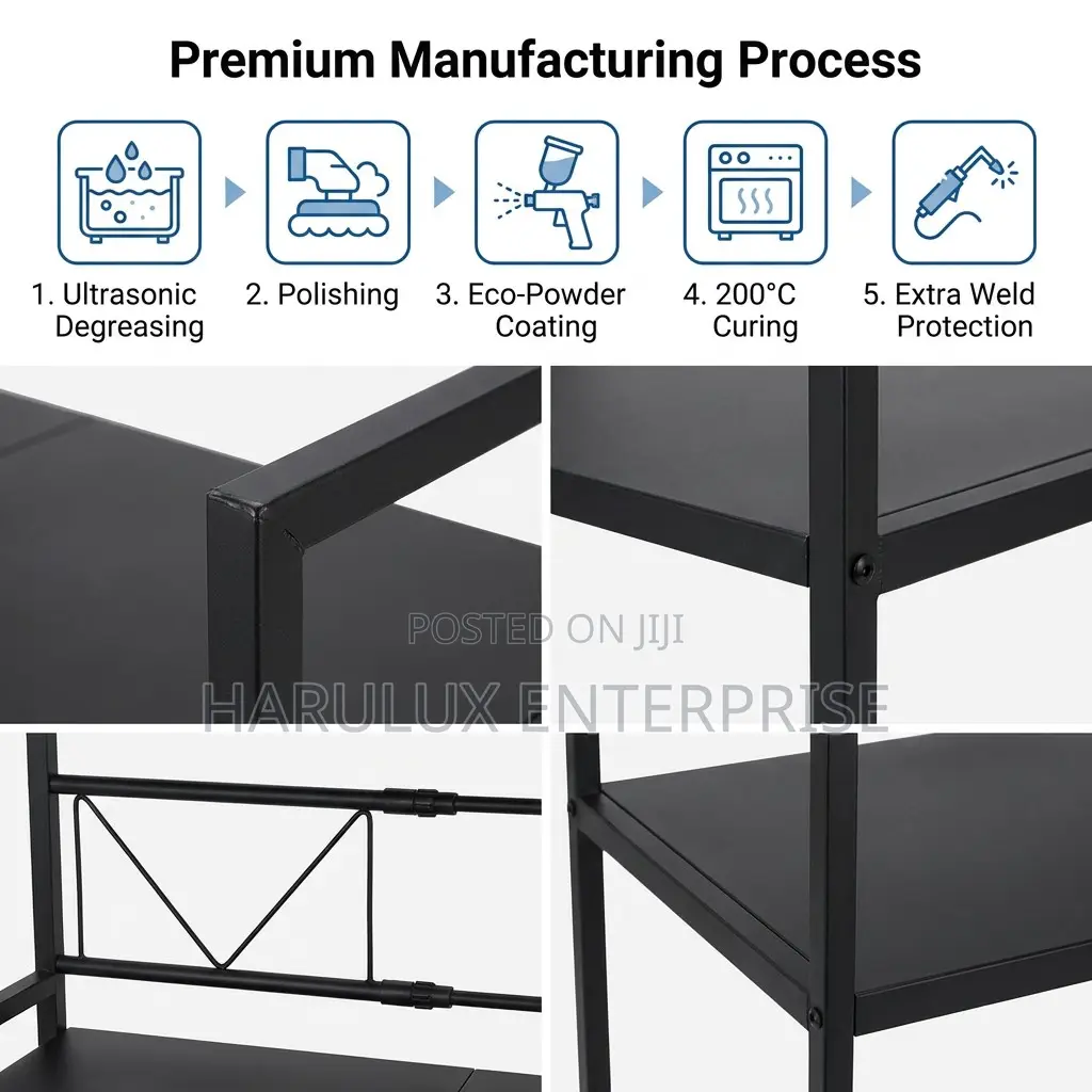 Adjustable Kitchen/Microwave Storage Rack – 75.5cm × 65cm × 36.5cm