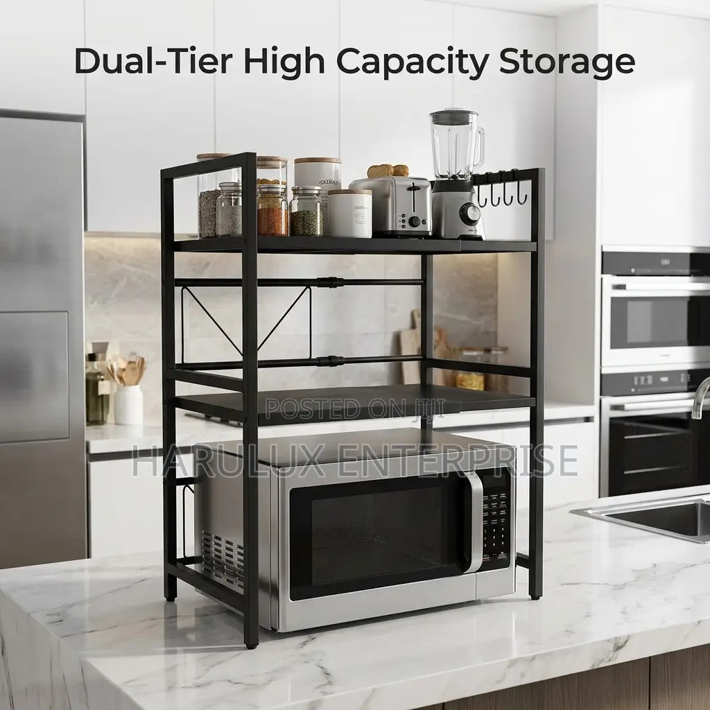 Adjustable Kitchen/Microwave Storage Rack – 75.5cm × 65cm × 36.5cm