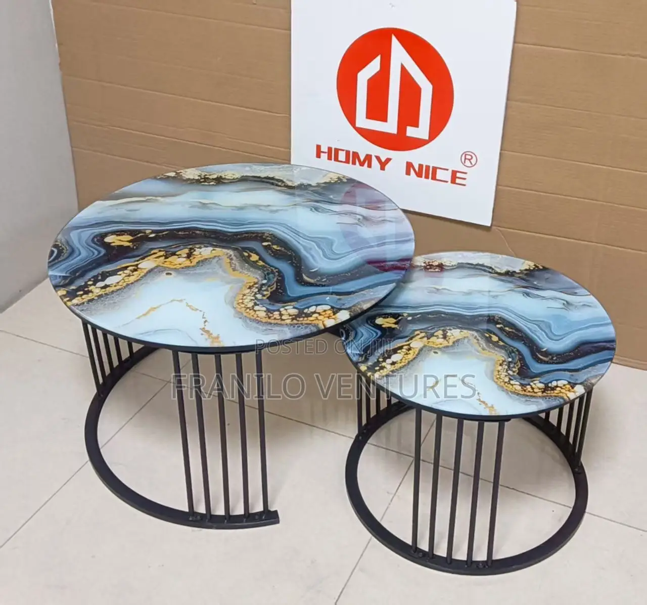 2 Piece Marble Center Tables