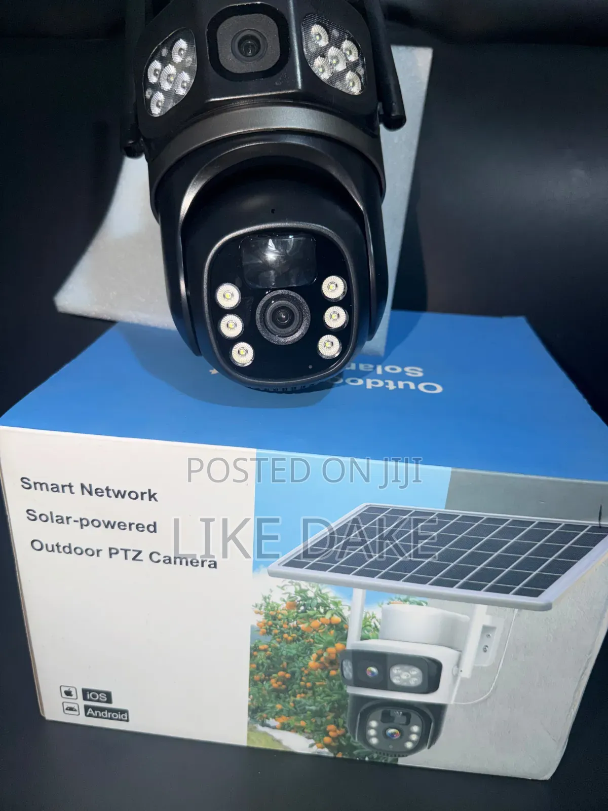 V380 Pro Waterproof Solar Battery Powered Double Lens CCTV Camera