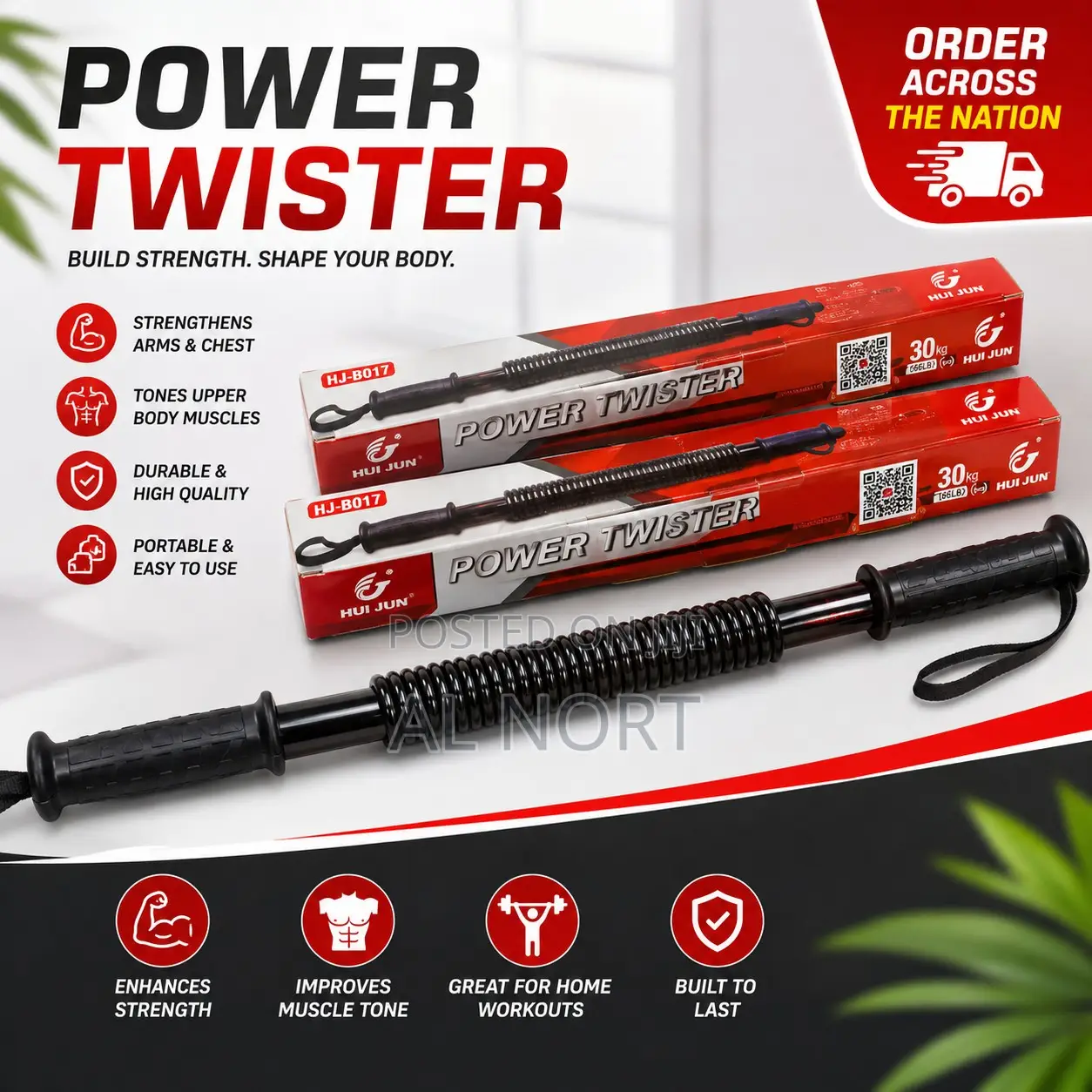 Hui Jun Hj-B017 Power Twister – 30kg Upper Body Strength Training