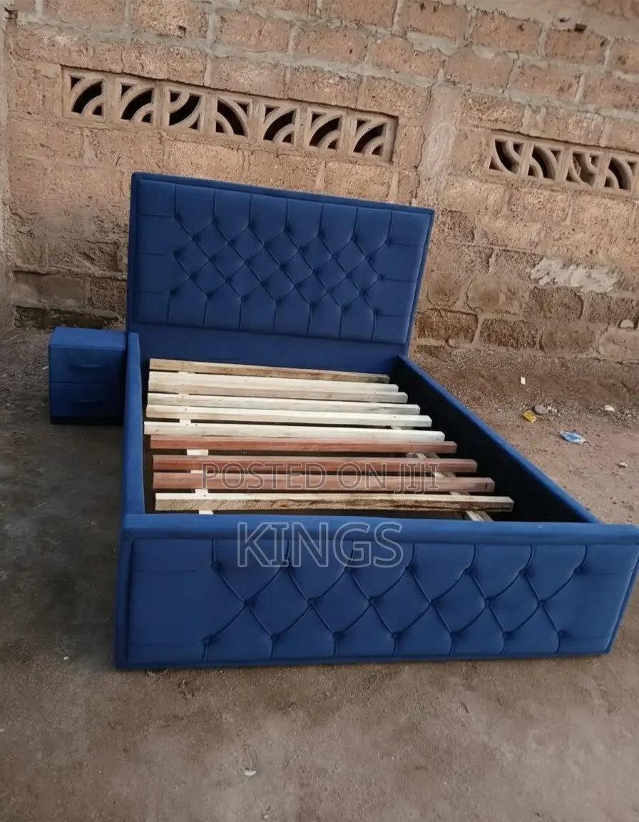 Luxury Fabric Upholstered Bed Frame – Brand New