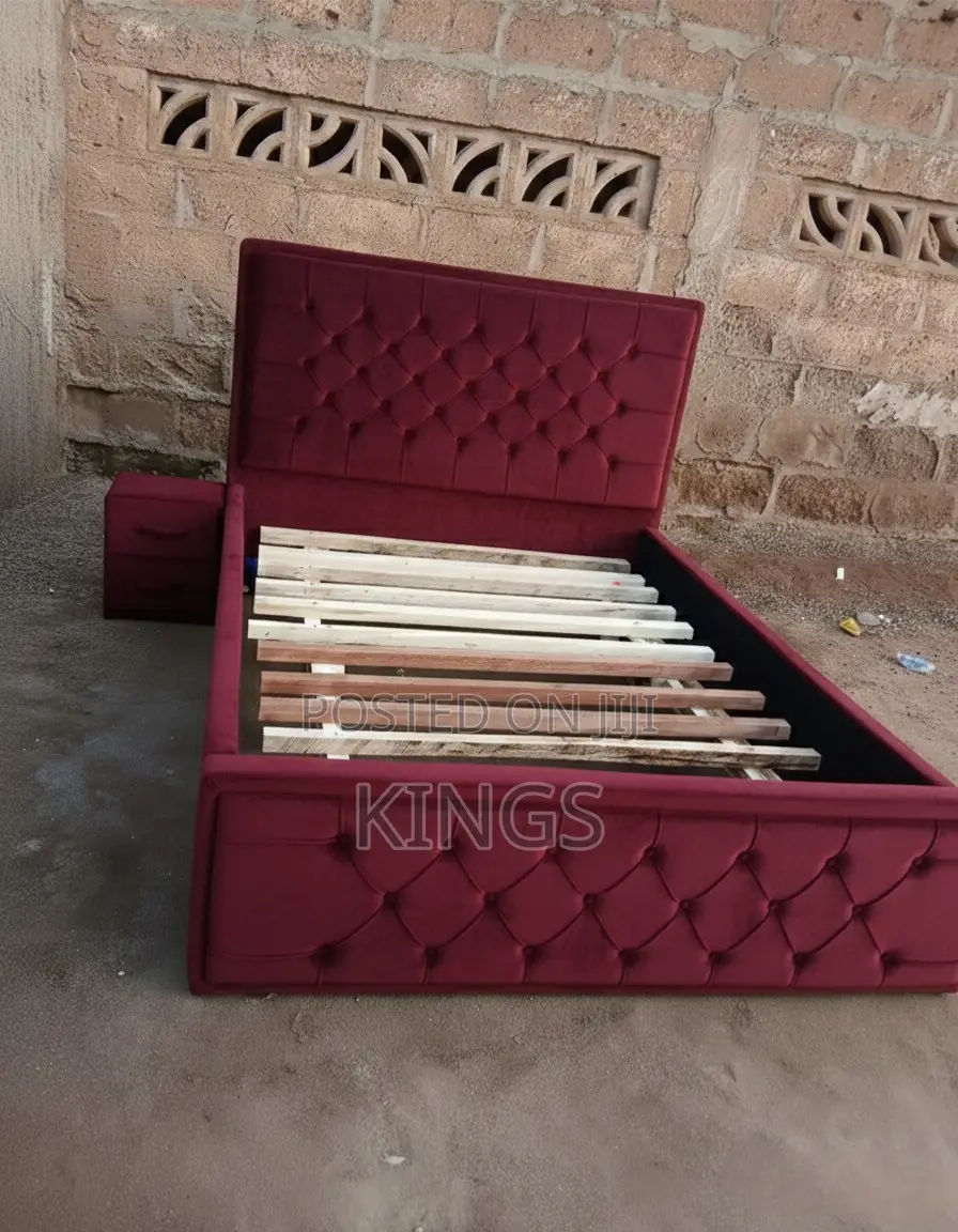 Luxury Fabric Upholstered Bed Frame – Brand New