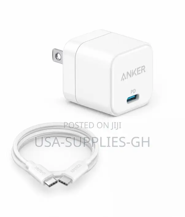 Anker 20w Usb-C Fast Phone Charger Block With 5ft Cable From Usa