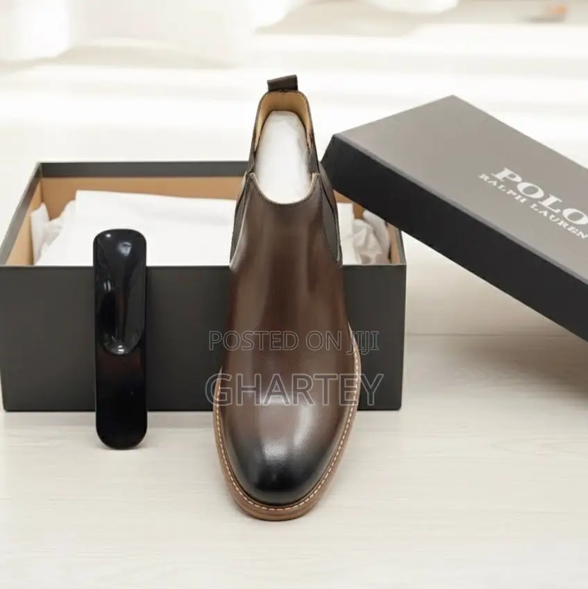 Polo Premium Leather Executive Chelsea Boots - Brown
