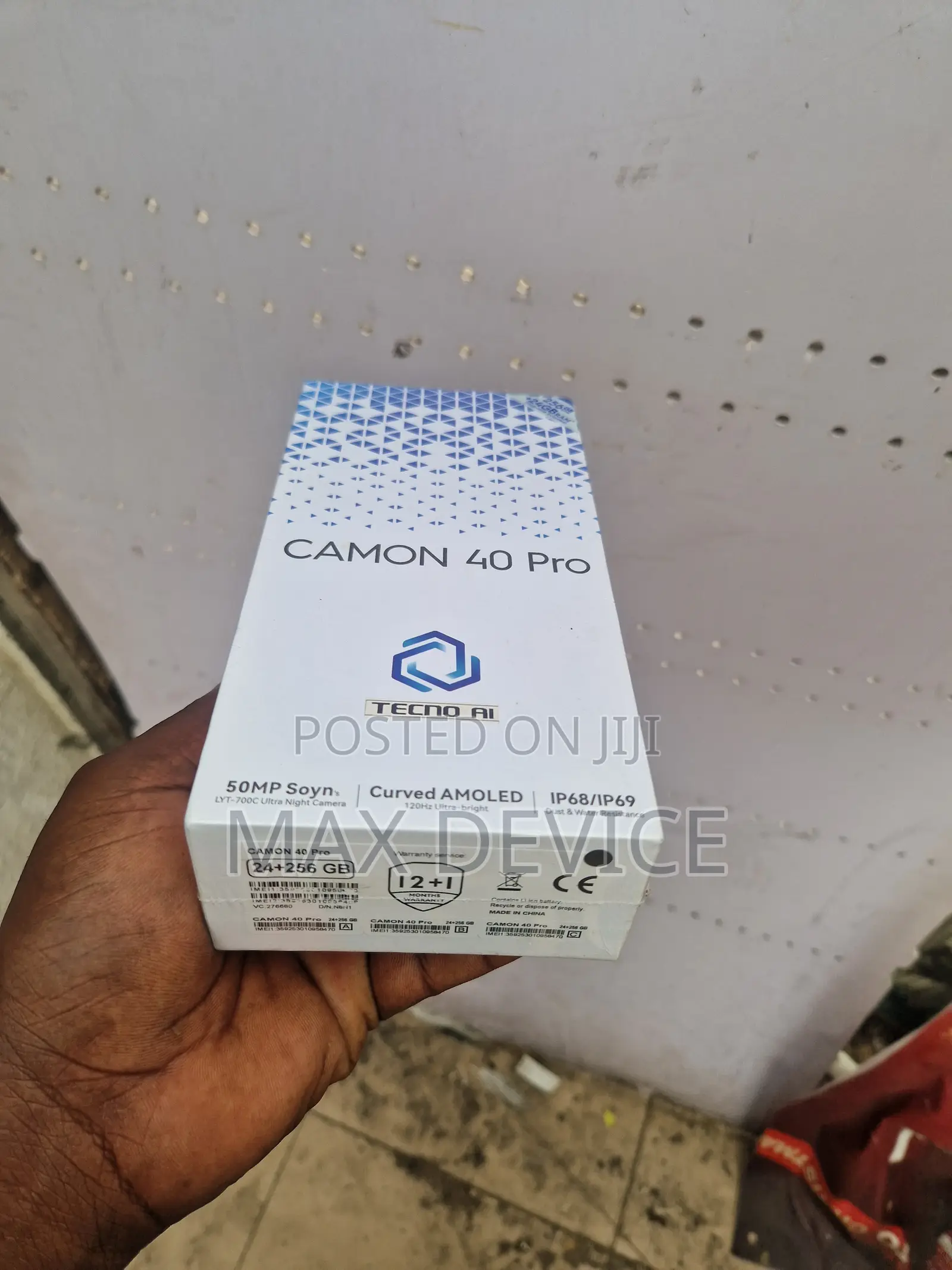 New Tecno Camon 40 Pro 5G 256 GB Black