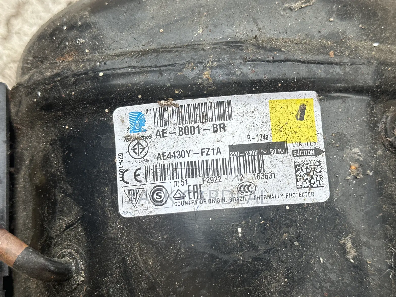 Uk Used Tecumseh Ae4430y-Fz1a Refrigerator Compressor (R134a)