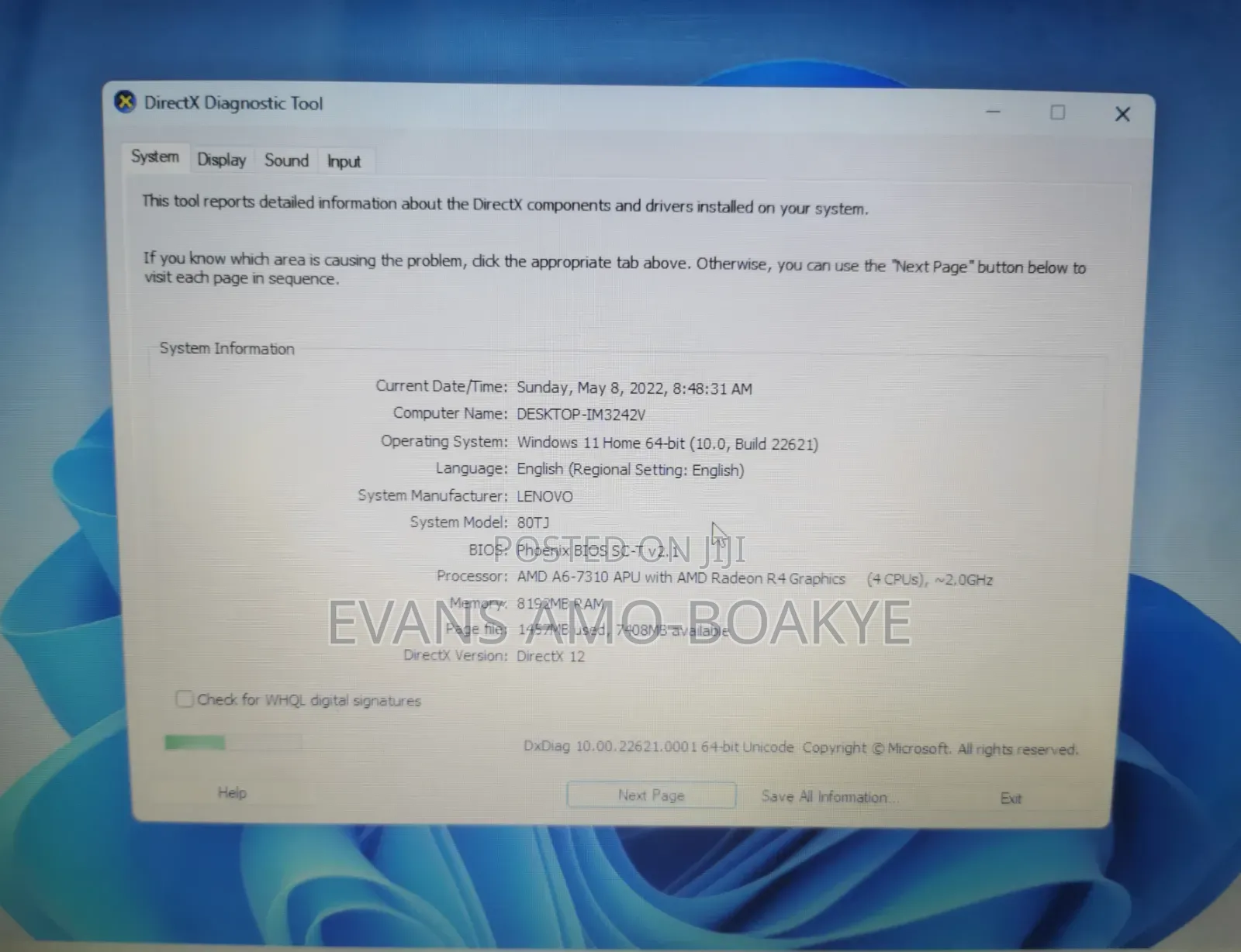 Laptop Lenovo IdeaPad 110 8GB AMD A6 HDD 500GB