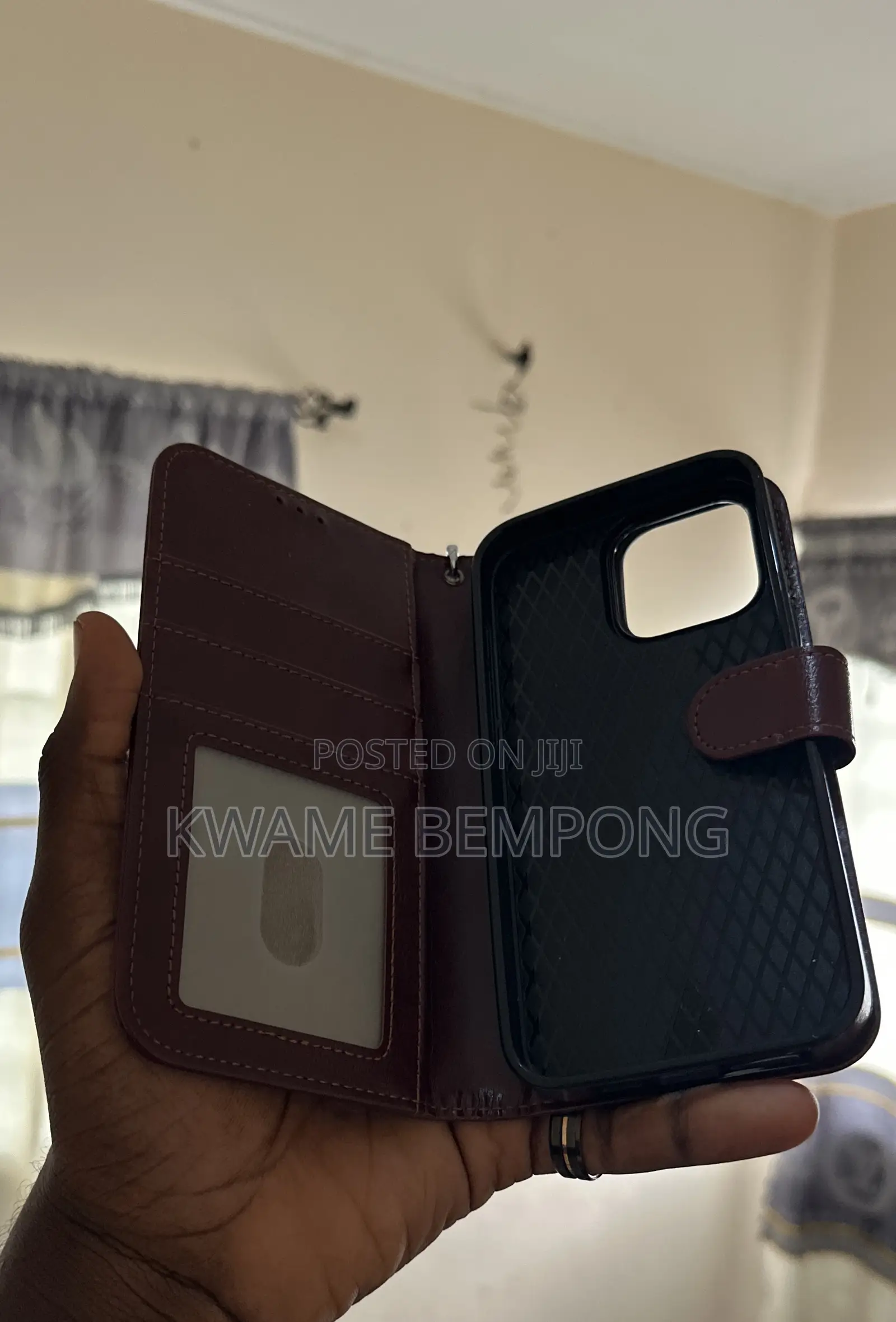 Quality Leather Phone Case With Id Holder for iPhone 15 Pro Max