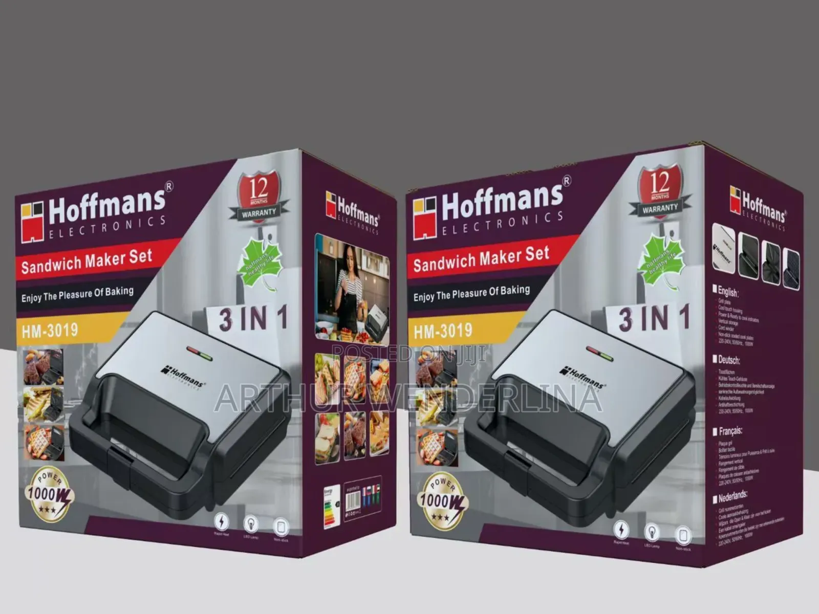 Hoffman 3 in 1 Sandwich Maker