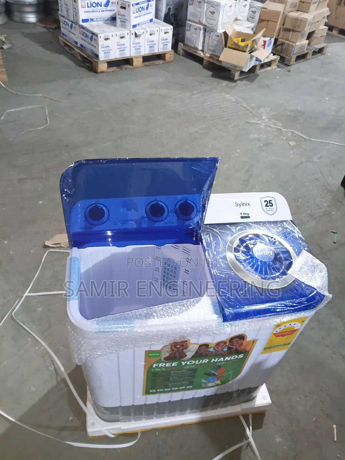 Syinix 9kg Twin Tub Semi-Automatic Washing Machine – Rust-Resistant