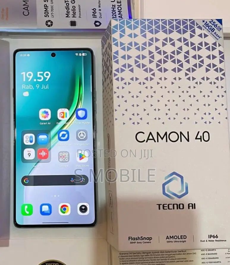 New Tecno Camon 40 Pro 5G 256 GB Gray