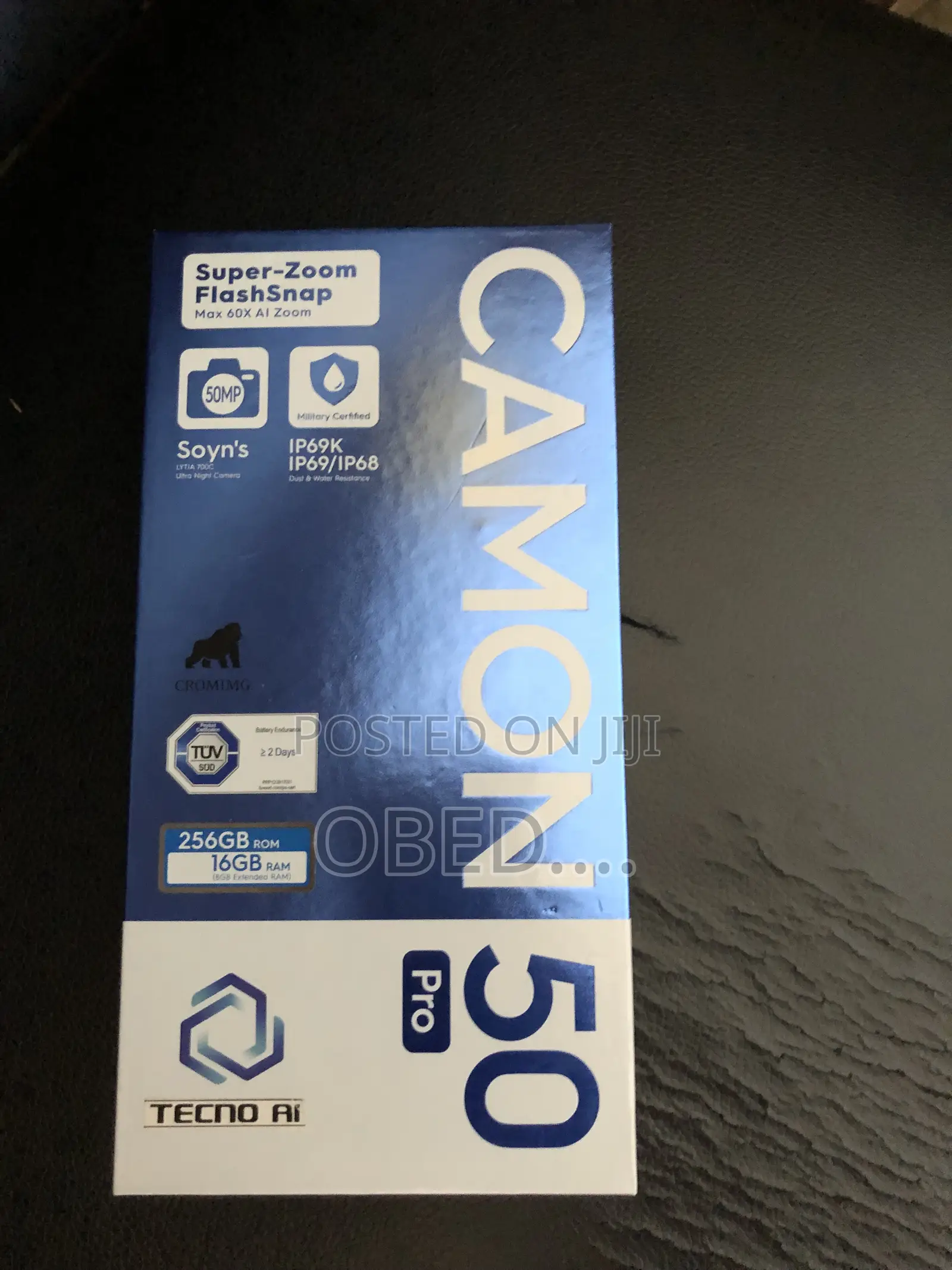 New Tecno Camon 50 Pro 256 GB Black
