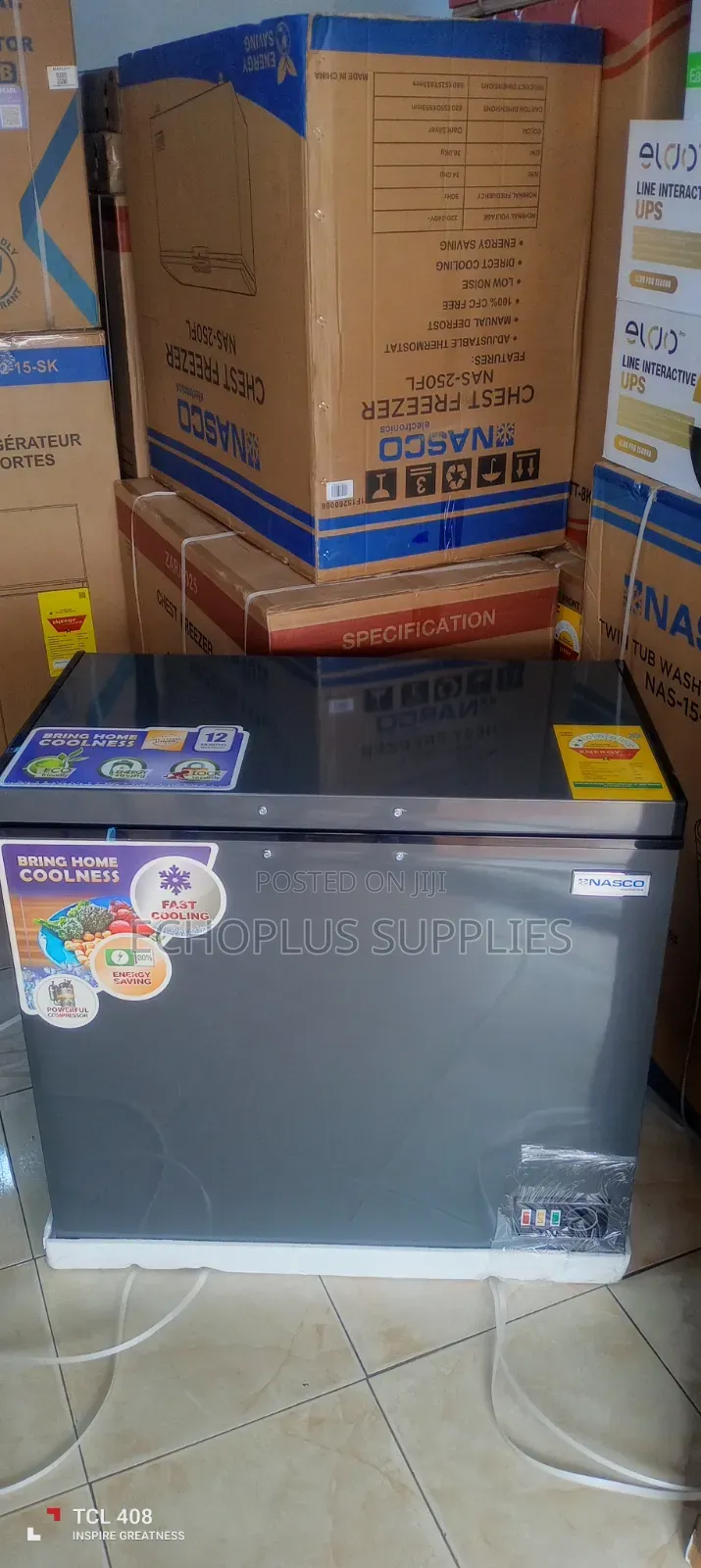 Nasco Chest Freezer/200 Liters/Sliding Glass