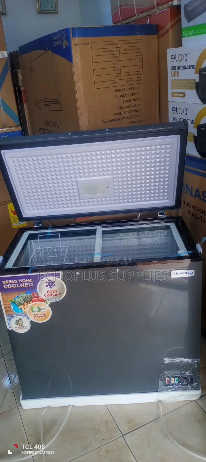 Nasco Chest Freezer/200 Liters/Sliding Glass