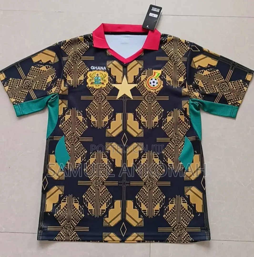 Custom Ghana Black Stars Gold Black Special Edition Jersey
