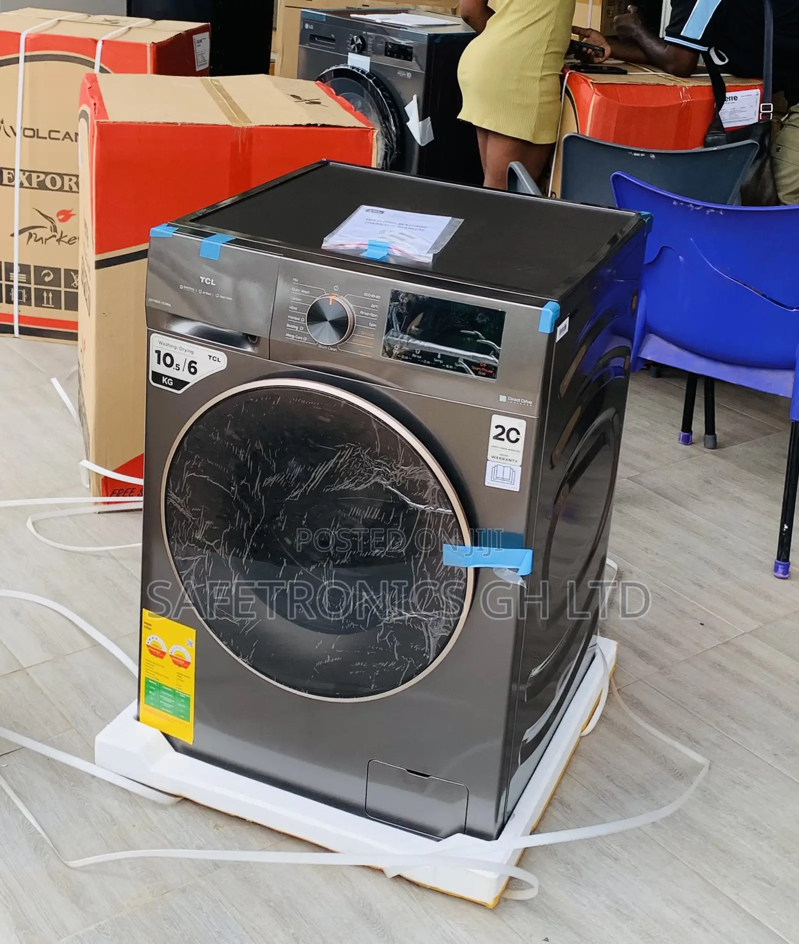 Buy Perfect TCL Washing Machine Front Load Full Auto 10.5 Kg Wash/Dry