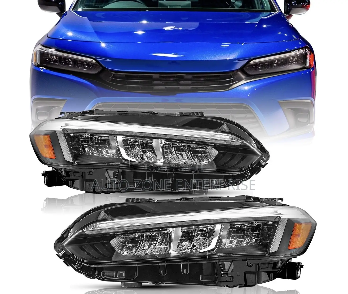 Honda Civic 2022 2023 2024 2025 Headlights Pair