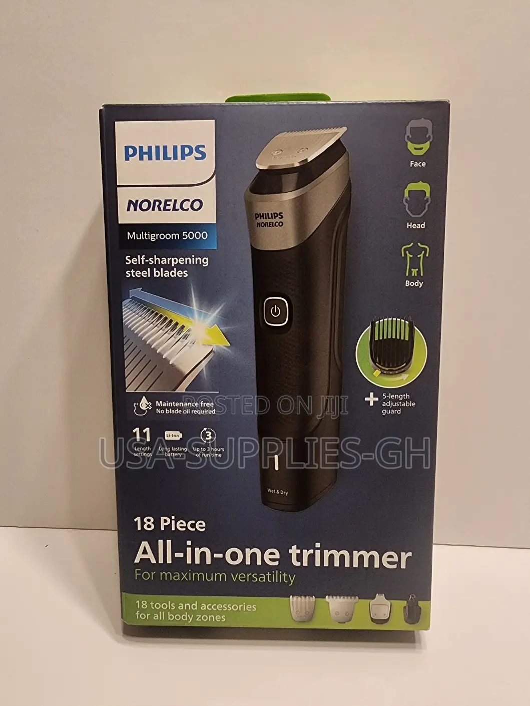 Philips Series 5000 Cordless All-in-One Trimmer Hair Clipper From Usa